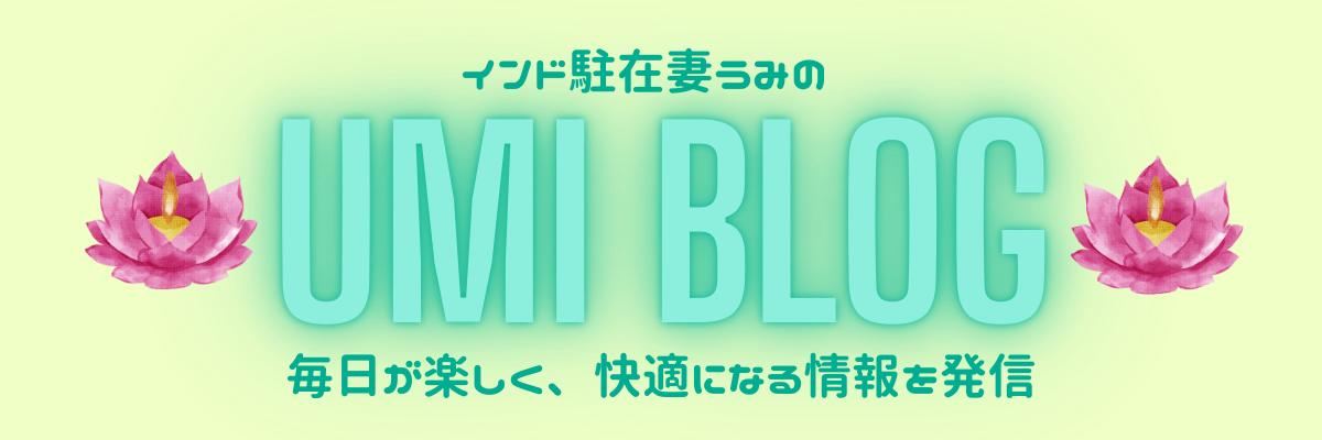 うみのブログ | インド駐在情報